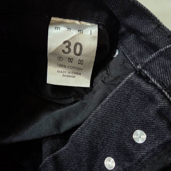NWT ~ D184 Skeleton Straight Denim (Black/White)~ Size 30 - Picture 5 of 9